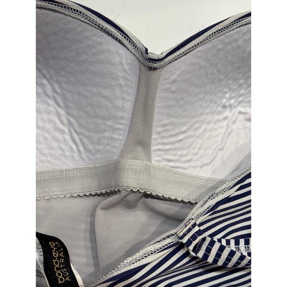 BOND-EYE Australia Navy White Stripe One Piece Swimsuit Size 8 US D/DD - Picture 5 of 6